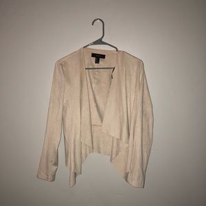 Tan suede draped jacket